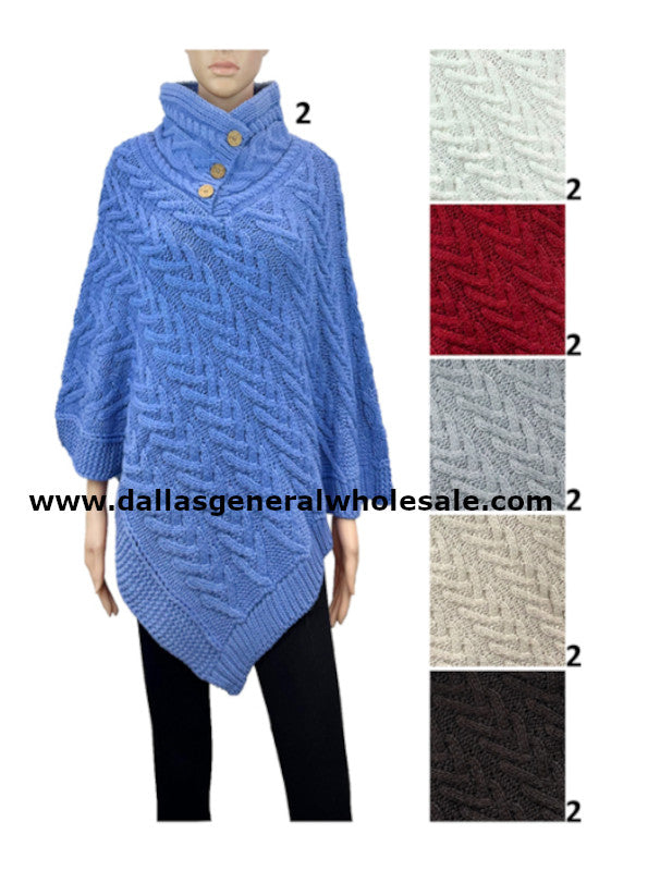 Fashion Knitted Sweater Ponchos Wholesale