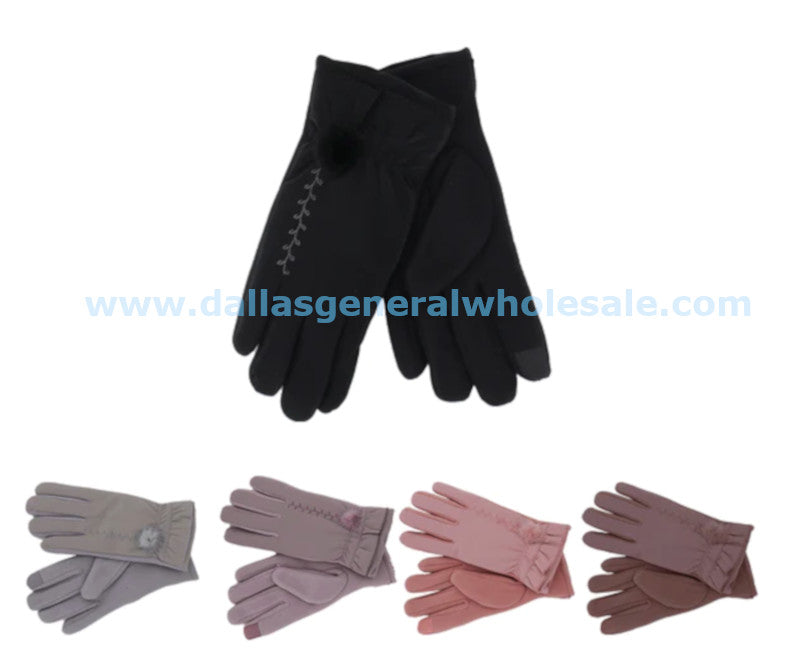 Ladies Fashion Fur Slim Gloves Wholesale