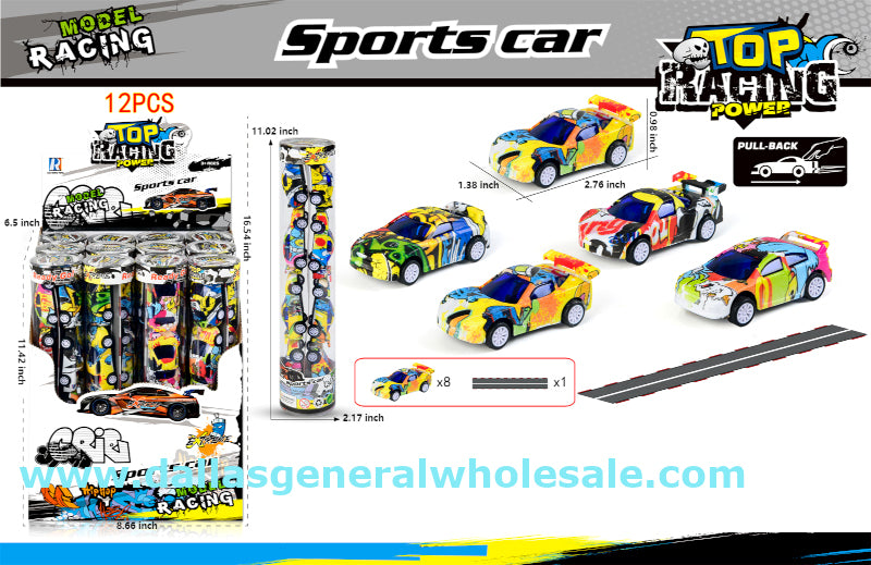 12PC Toy Friction Sports Cars Set Wholesale