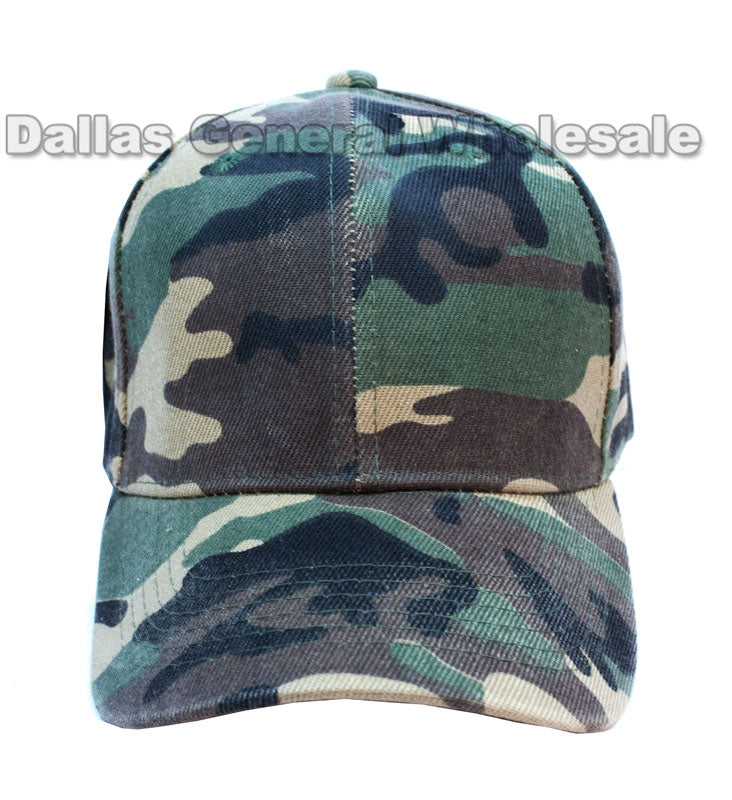 Green Camouflage Casual Ball Caps Wholesale - Dallas General Wholesale