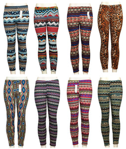 Assorted Ladies Fashion Pull On Thermal Leggings Wholesale - Dallas General Wholesale