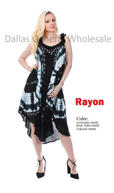 Fashion Tie Dye Rayon Dresses Wholesale