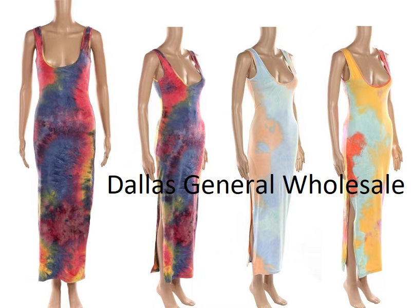 Girls Fashion Tie Dye Maxi Dresses Wholesale