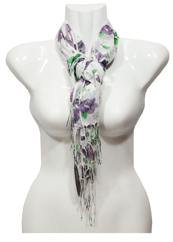 Women's Flower Printed Fashion Casual Fall / Spring Scarves Wholesale Women's Flower Printed Fashion Casual Fall / Spring Scarves Wholesale