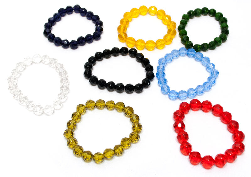 Bulk Lot 24 Colorful Crystal Stretchable Bracelets Mix Girl Child Cute  Accessory