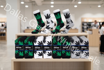 Men Funky Leaf Print Crew Socks Wholesale