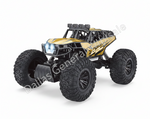 A yellow and black remote control off-road truck with oversized black tires, shown from a three-quarters angle on a white background with a faint diagonal watermark.