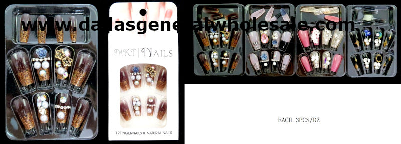 3D Art Fake Long Nails Set Wholesale