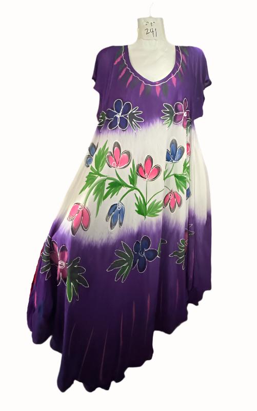 embroidered gauze dress Tie-dye Linen Midi Dress – ANT main image 1