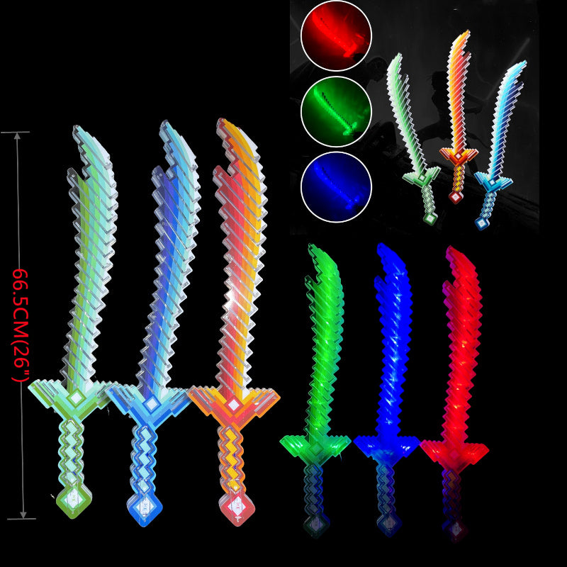 Toy 3D Pixelated Light Up Swords Wholesale