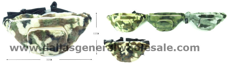 Fuzzy Camouflage Fanny Packs Wholesale