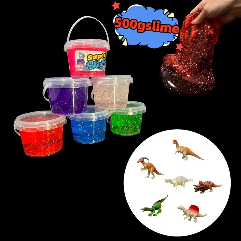 Glitter Dinosaur Slimes Bucket Wholesale