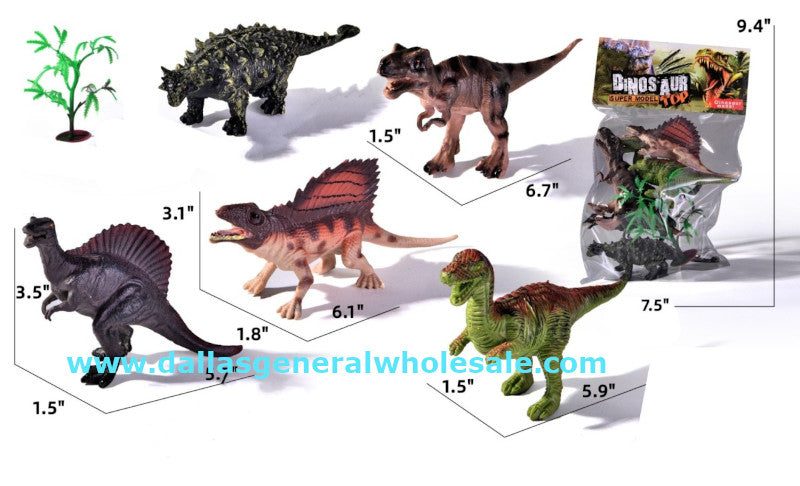 6PC Miniature Dinosaurs Play Set Wholesale