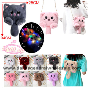 Girls Fluffy Cat Shoulder Bags Wholesale