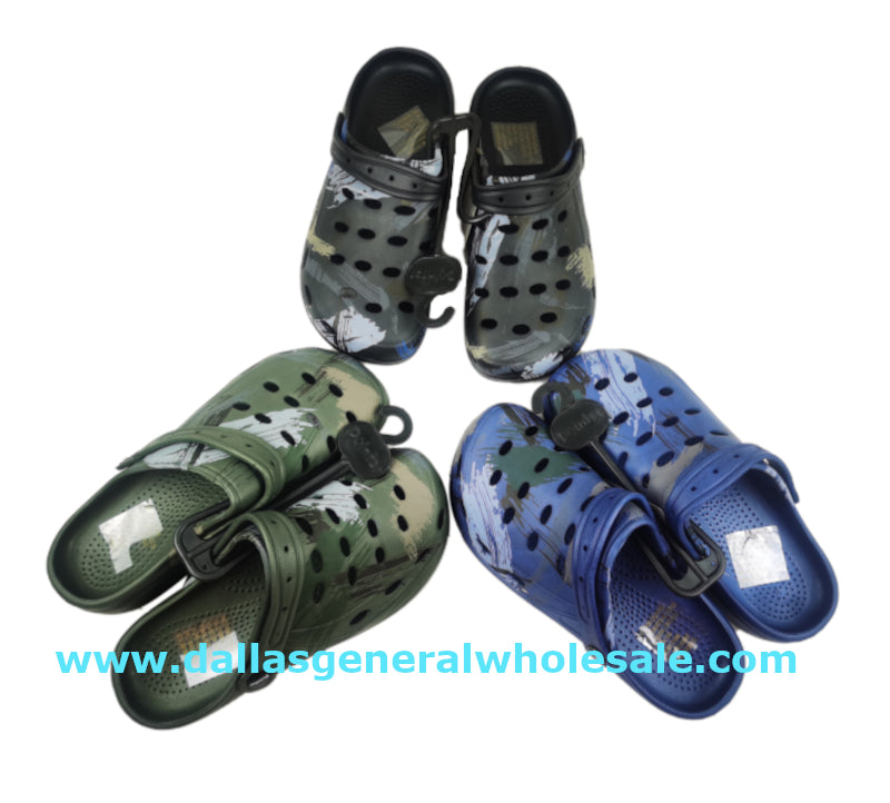 Men Croc Like Slip On Sandals Wholesale