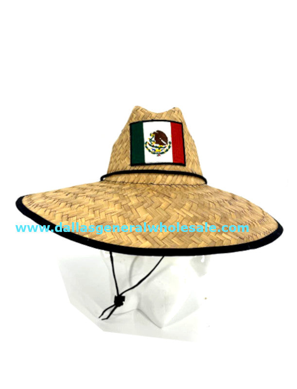 Adults Mexico Flag Straw Hats Wholesale