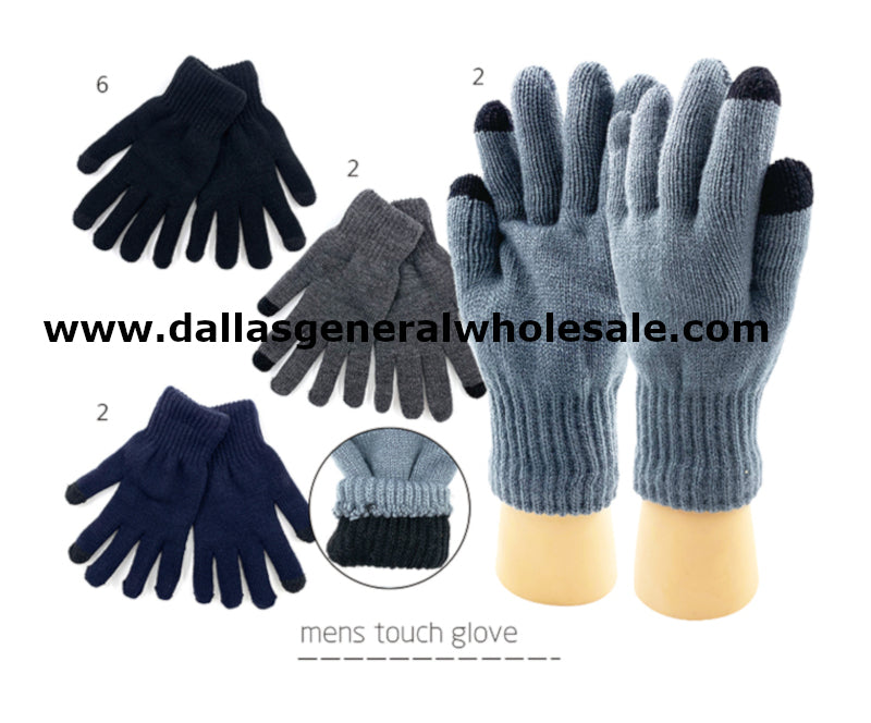Men Knitted Thermal Gloves Wholesale