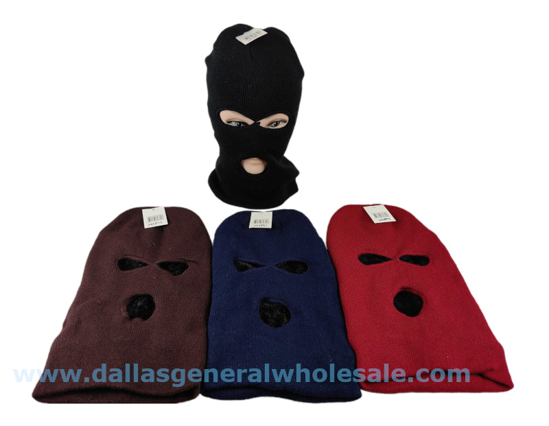 3 Hole Fur Lining Skiing Beanie Masks Wholesale