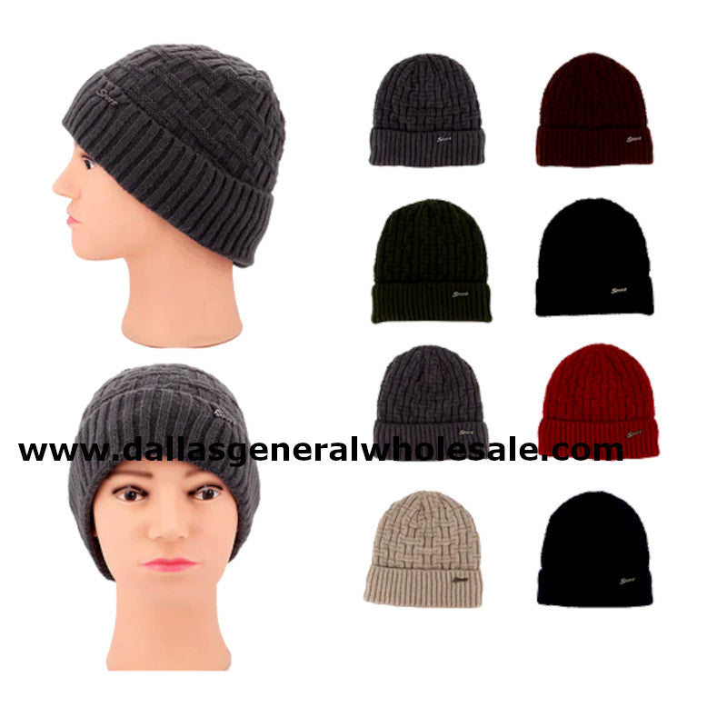 Adults Casual Fur Lining Beanies Caps Wholesale