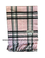 Girls Plaid Cashmere Feel Scarf Wholesale