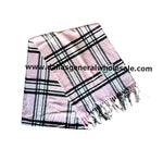 Girls Plaid Cashmere Feel Scarf Wholesale