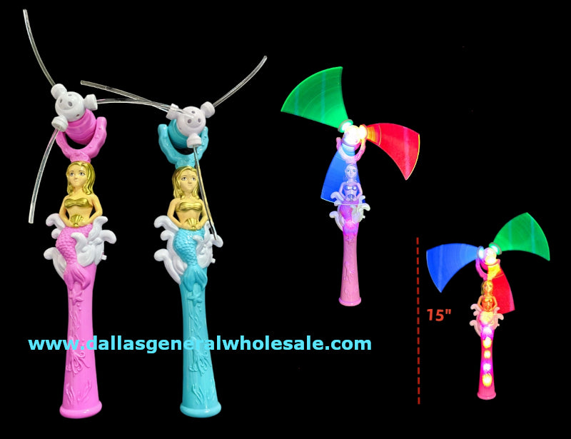 Light Up Toy Mermaid Windmill Wands Wholesale