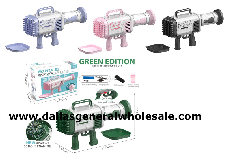 60 Hole Multi Bubble Blaster Guns Wholesale