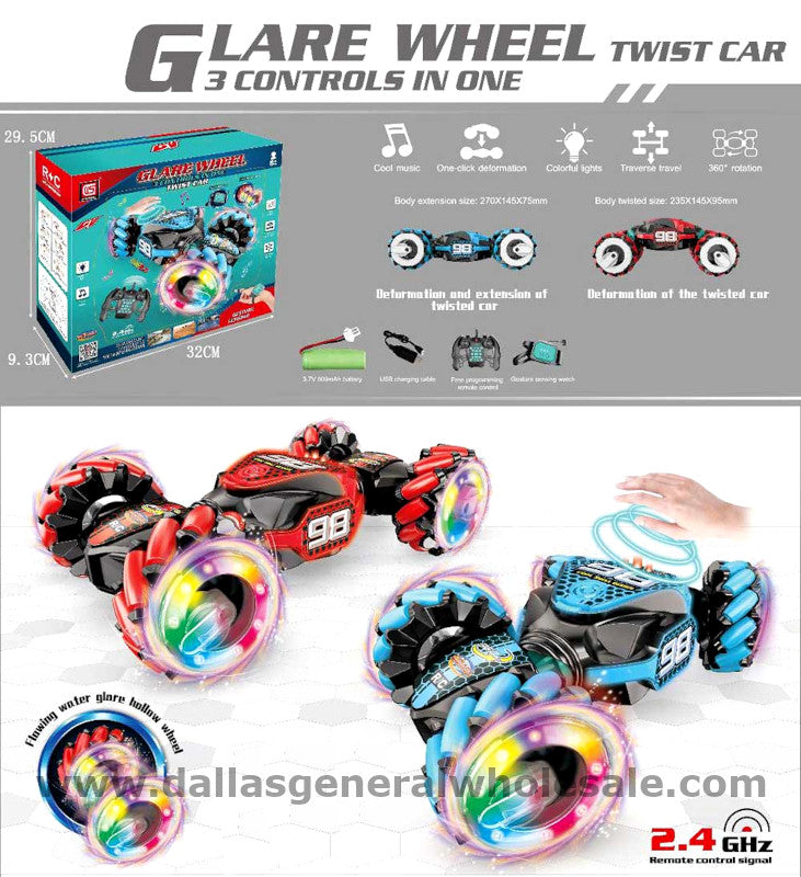 Toy RC Hand Control Stunt Twist Cars Wholesale