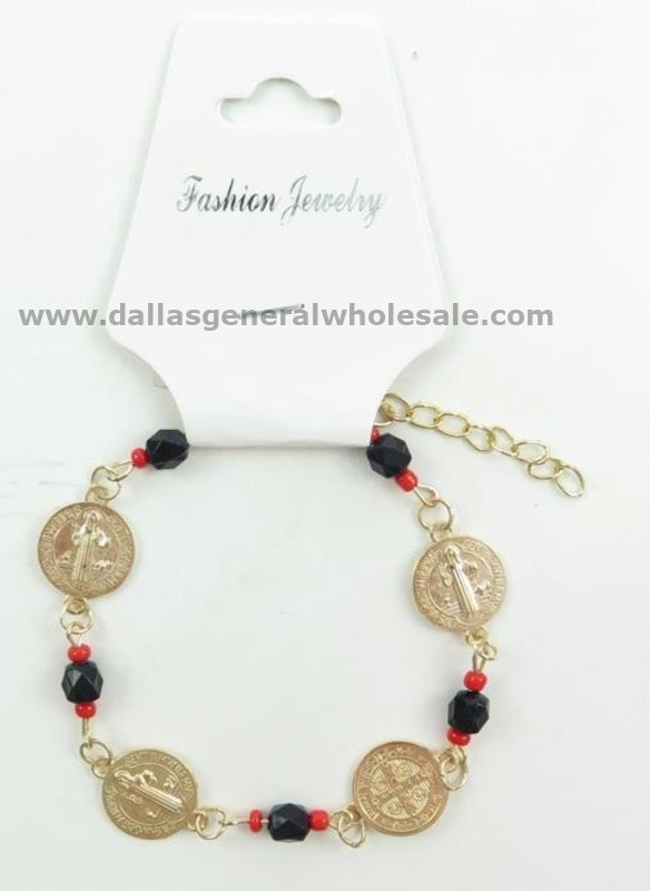 Beaded Bracelets with Religious Charms Wholesale