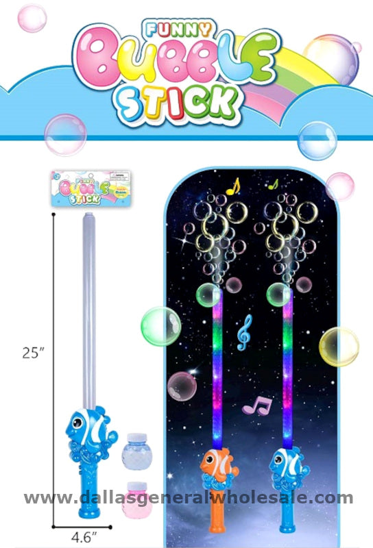 Light Up Musical Fish Bubble Swords Wholesale