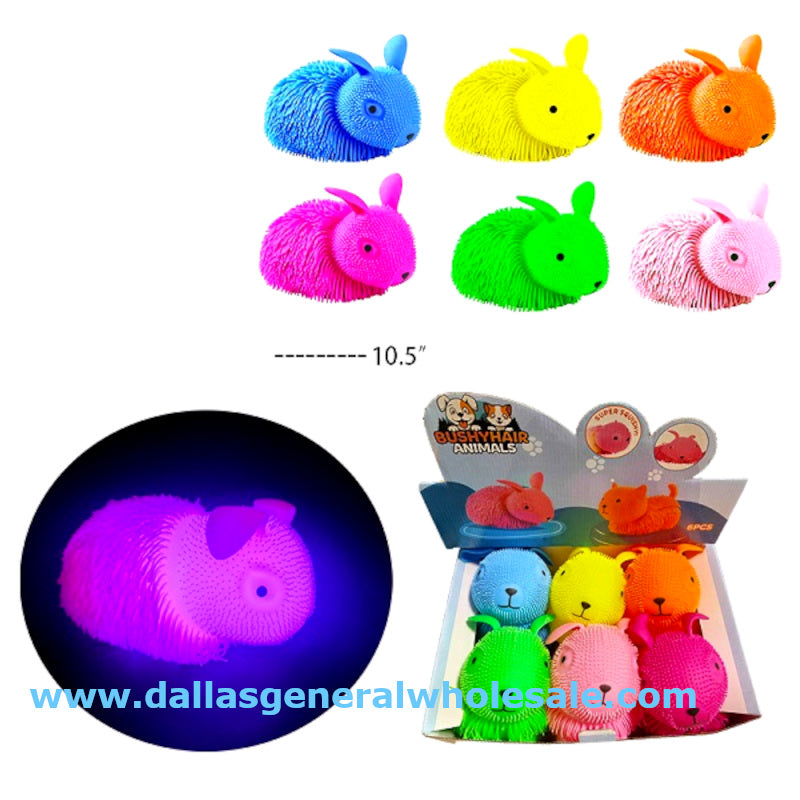 Toy Light Up Squishy Bunny Puffer Balls Wholesale