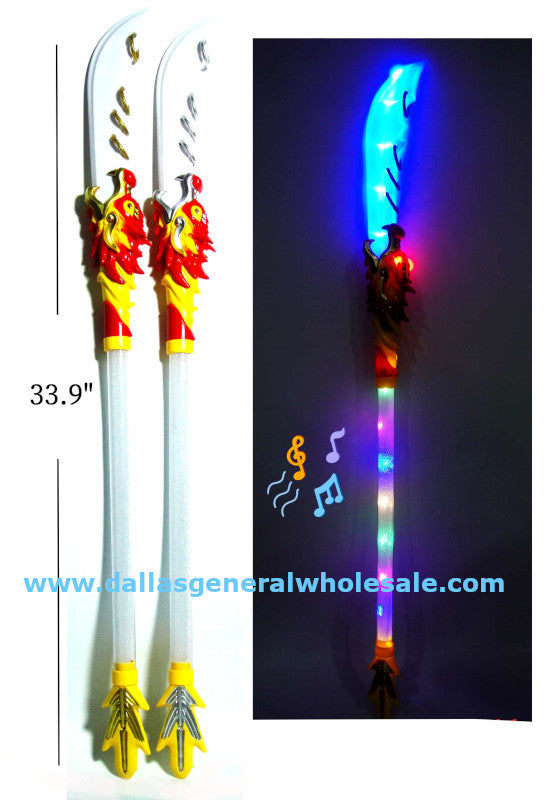 Light Up Toy 34" Dragon Swords Wholesale