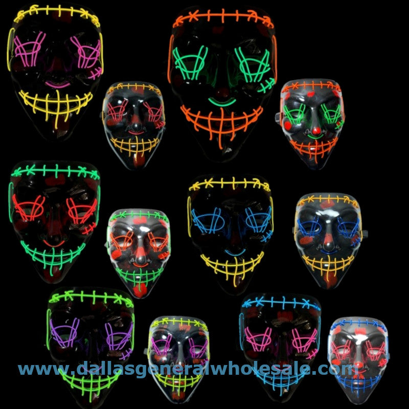 Light Up Purge Halloween Masks Wholesale