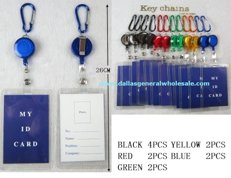 Extendable Snap Keychain With ID Card Holder Wholesale
