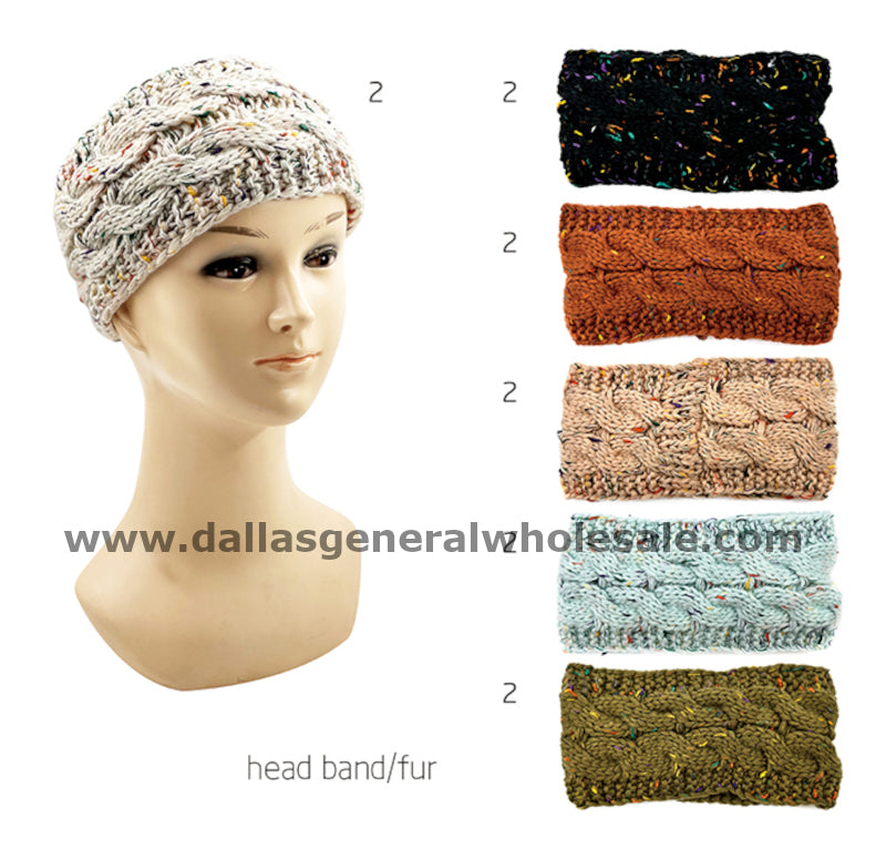 Fashion Knitted Fur Insulated Headbands Wholesale