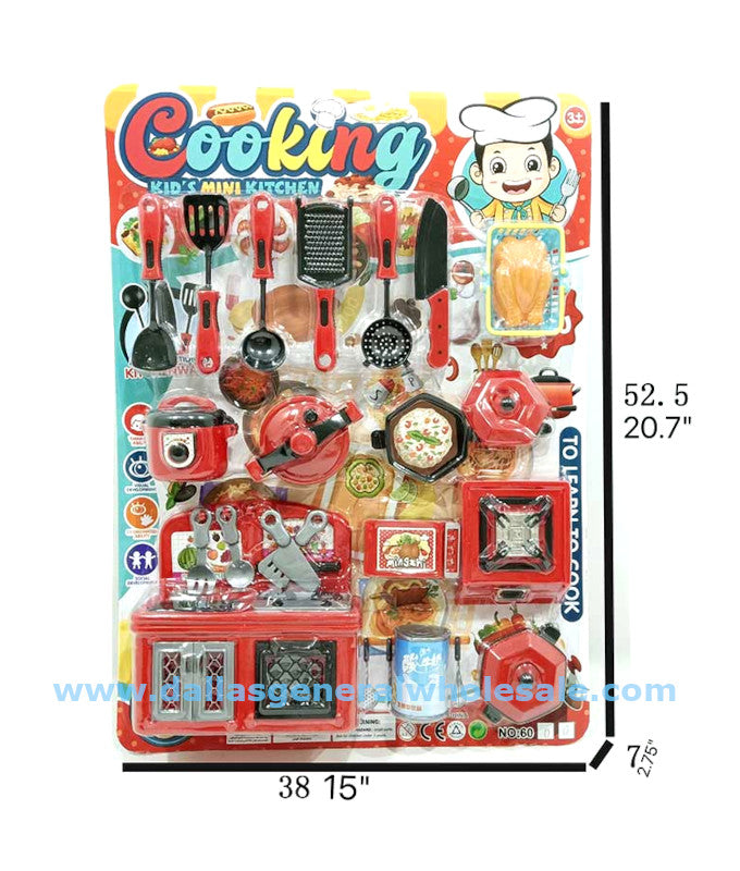 21PC Toy Kitchen Cooking Pretend Play Sets Wholesale