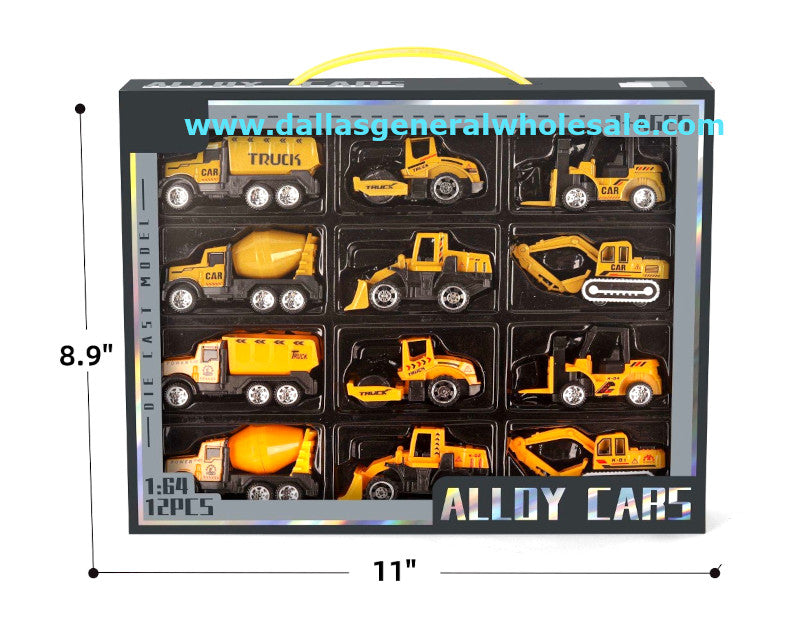 Assorted Metal Inertia Construction Cars Toy Set Wholesale
