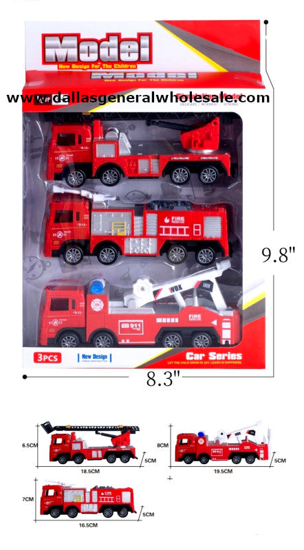 Assorted Inertia Fire Truck Toy Set Wholesale