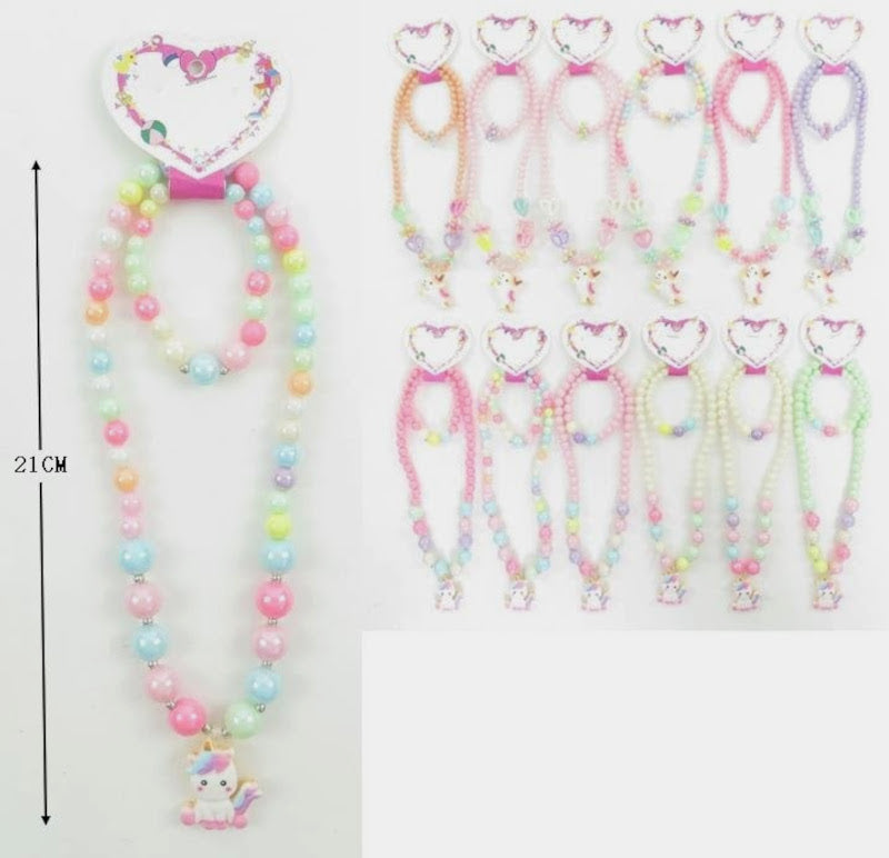Unicorn Charm Necklace & Bracelet Wholesale