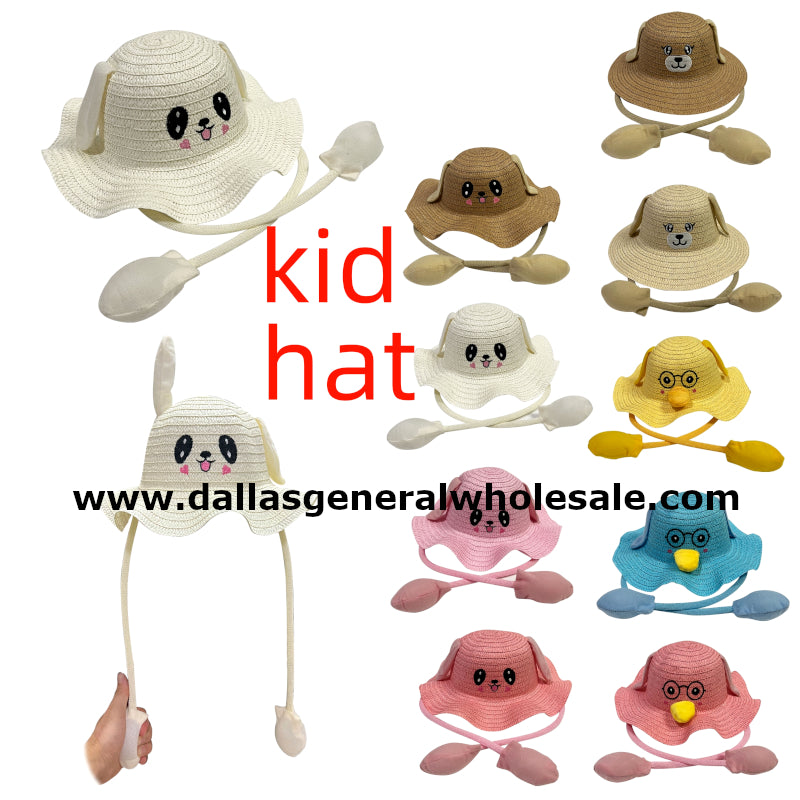 Cute Ear Moving Animal Straw Hats Wholesale