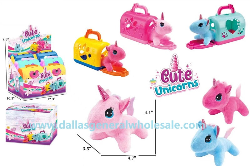 Toy Plush Unicorns In Carrier Wholesale