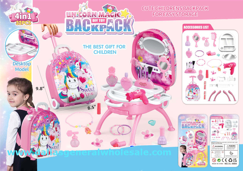 Toy Beauty 2-in-1 Backpack & Dresser Set Wholesale