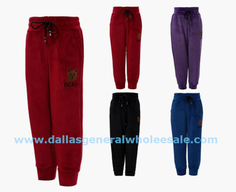Little Girls Casual Thermal Jogger Pants Wholesale