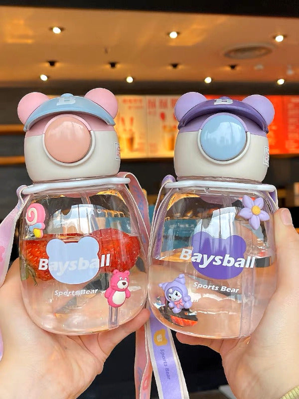 Adorable Bear Drinking Cups w/ Straw Wholesale