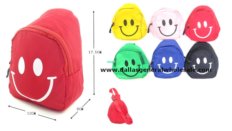 Little Kids Cute Happy Face Crossbody Bags Wholesale