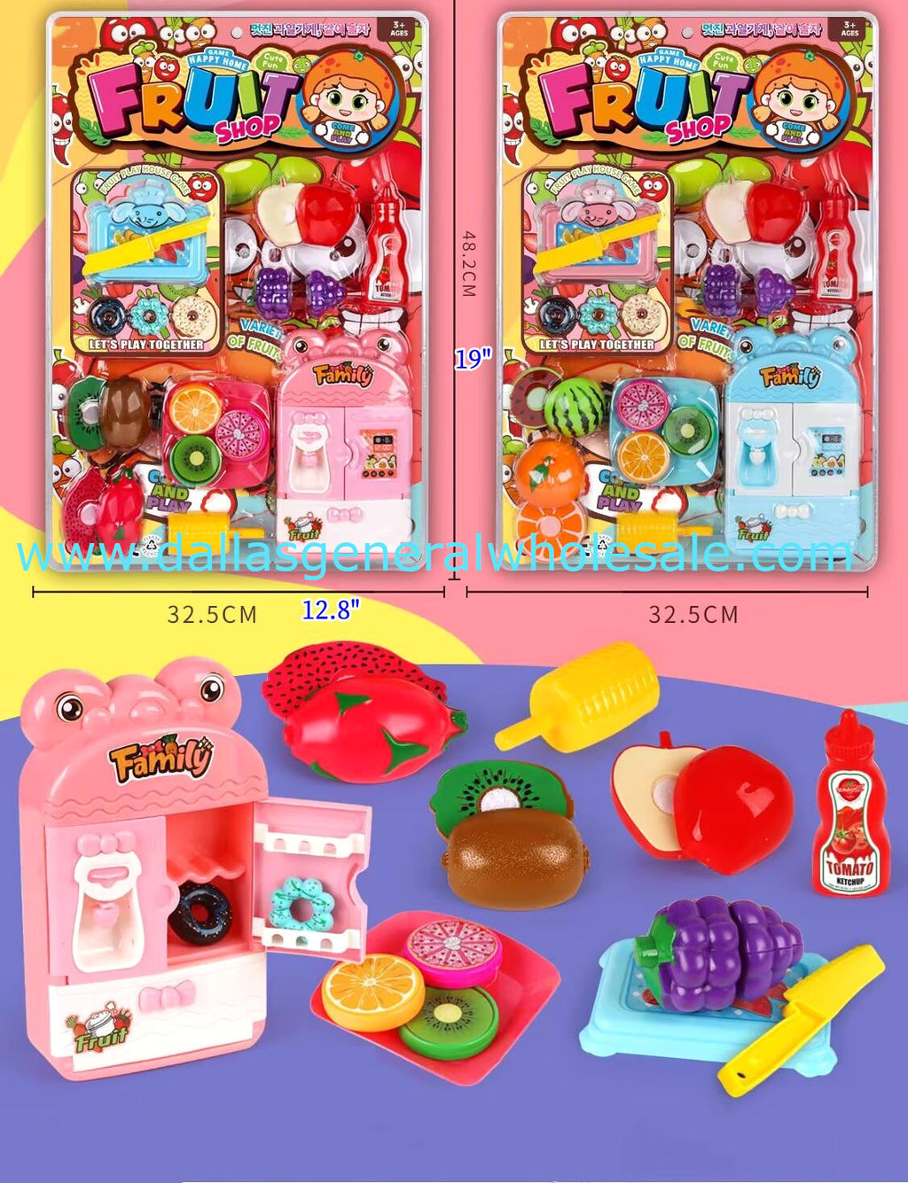 18 PC Pretend Play Toy Fruits Set Wholesale