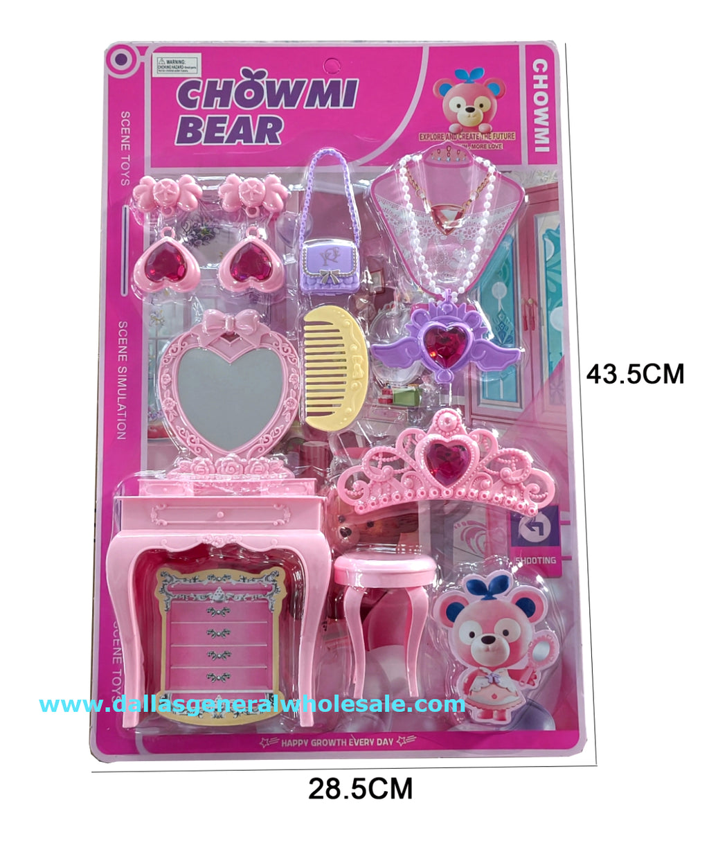 8PC Girls Cardboard Display Toy Beauty Set Wholesale