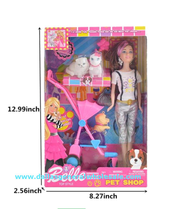 Toy Doll with Strollers Play Set Wholesale