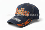 "Dallas" Retro Script Embroidered Denim Baseball Cap Wholesale