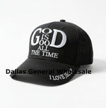 "God Is Good All The Time" Embroidered Baseball Caps — Christian Faith Hats Wholesale
